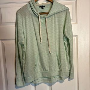 American Eagle Green Stripe Sweater Medium